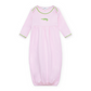 Bayou Baby Hand-Embroidered Gathered Gown - Pink