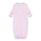 Bayou Baby Hand-Embroidered Gathered Gown - Pink