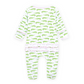 Bayou Baby Print Ruffle Footie - Pink