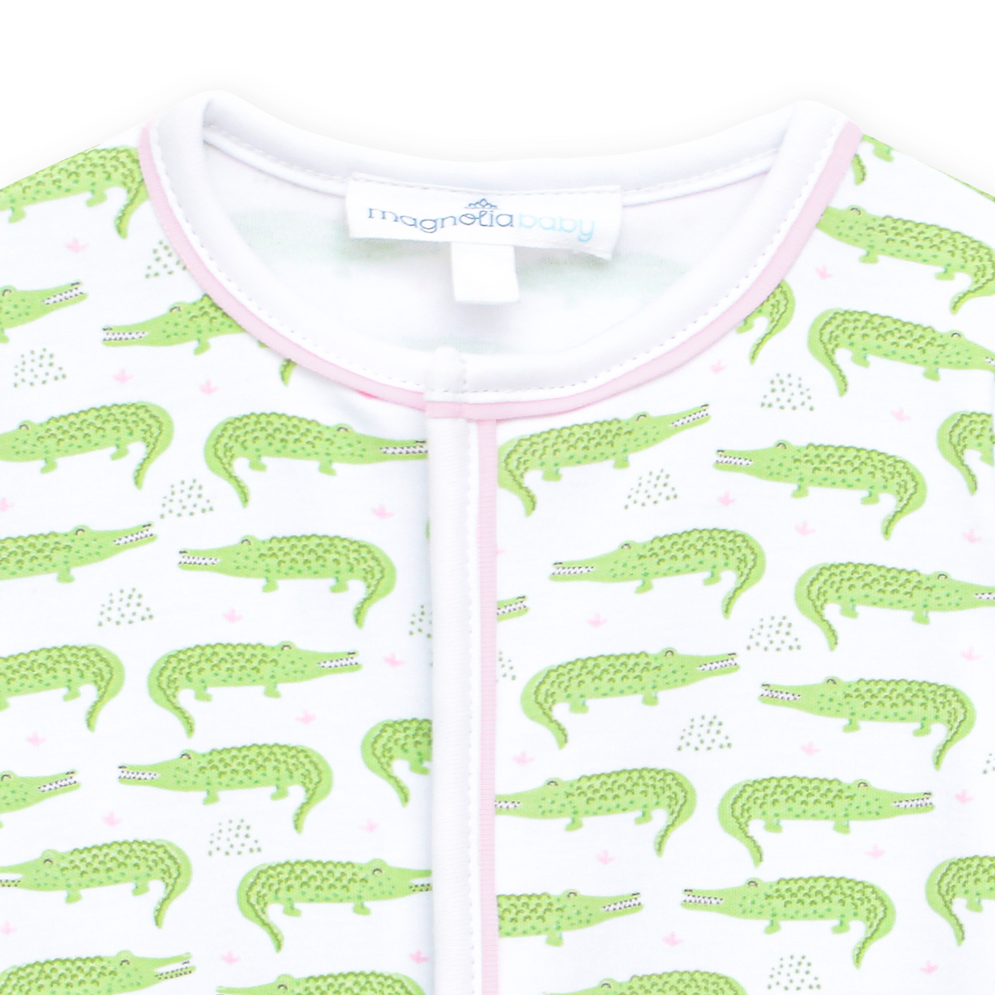 Bayou Baby Print Ruffle Footie - Pink