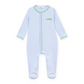 Bayou Baby Hand-Embroidered Footie - Light Blue