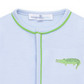 Bayou Baby Hand-Embroidered Footie - Light Blue
