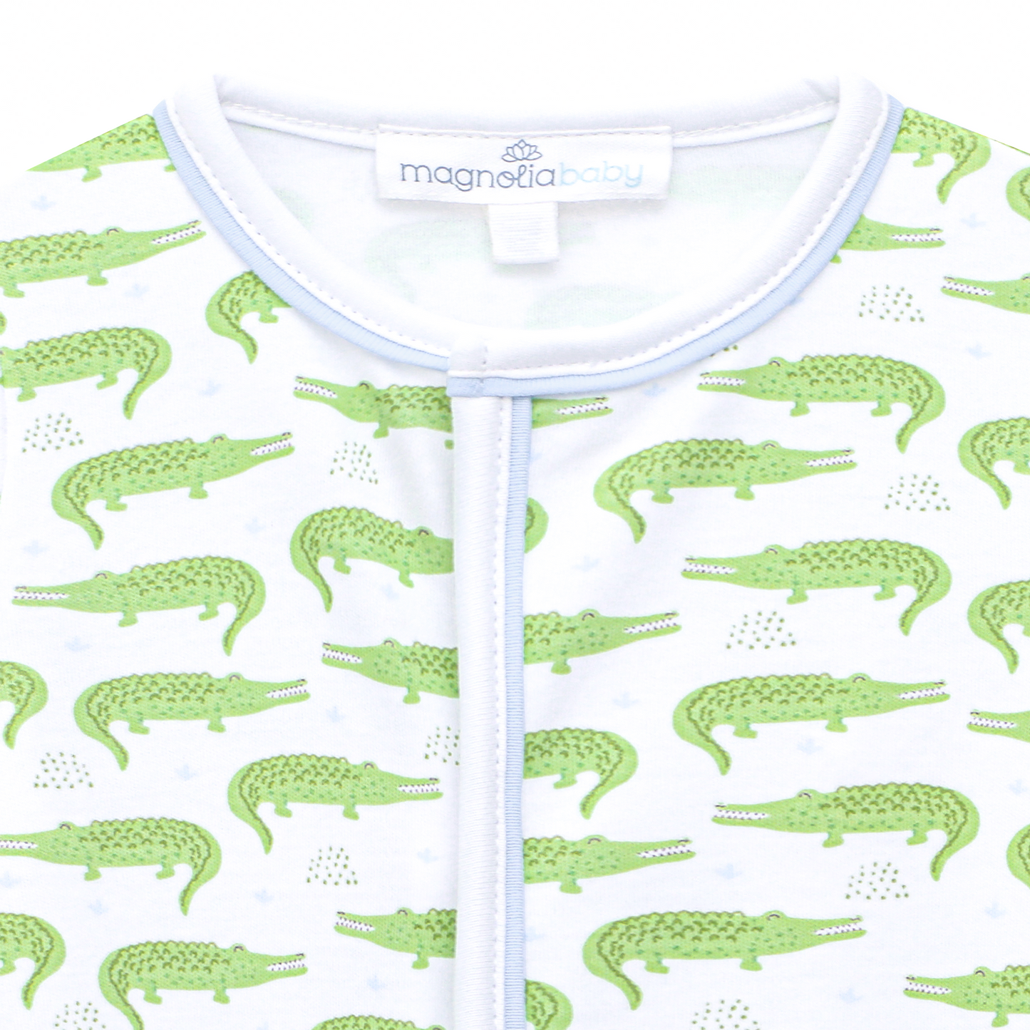 Bayou Baby Print Footie - Light Blue