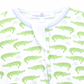 Bayou Baby Print Zip Footie - Light Blue
