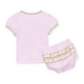 Bayou Baby Hand-Embroidered Ruffle Diaper Cover Set - Pink