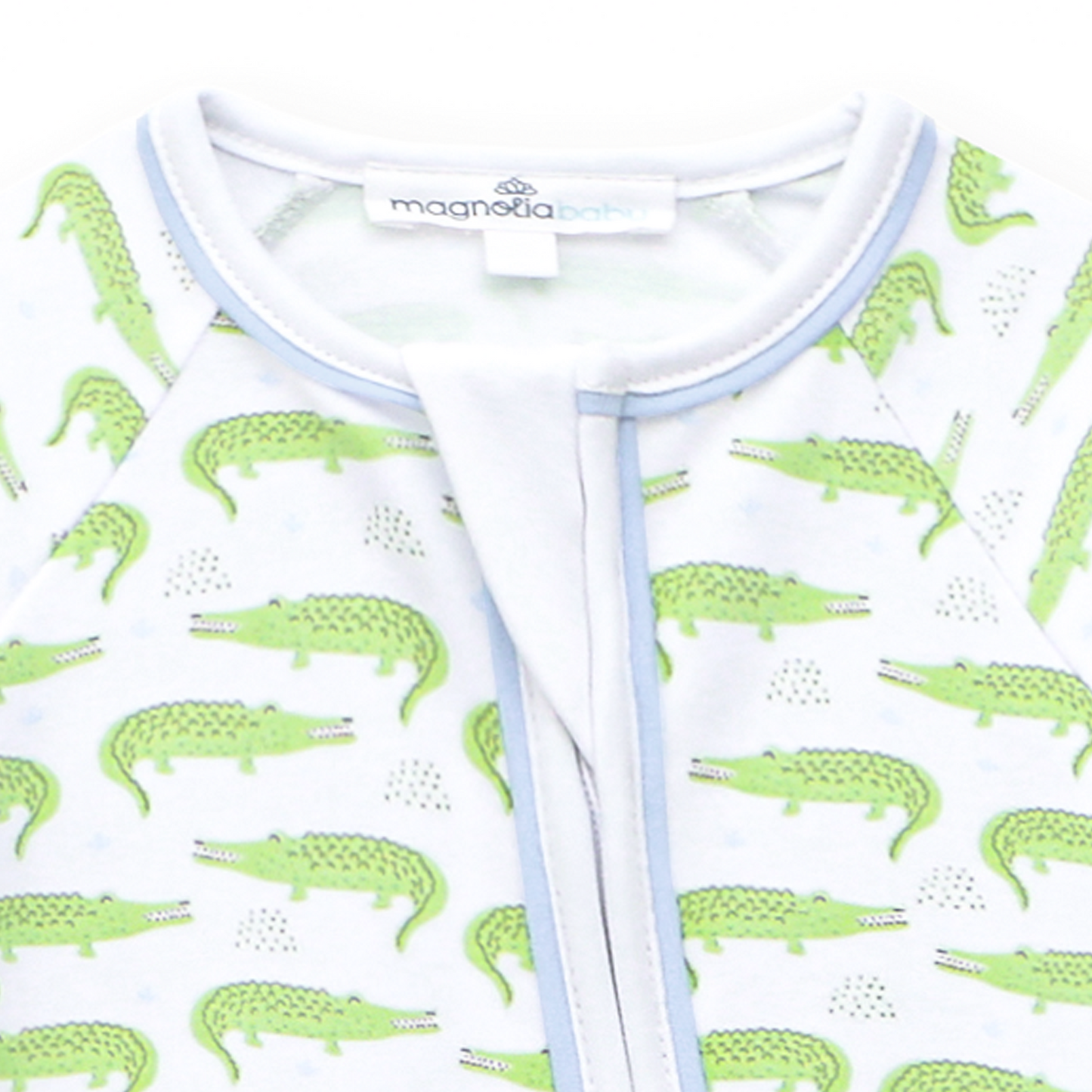 Bayou Baby Print Zip Playsuit - Light Blue