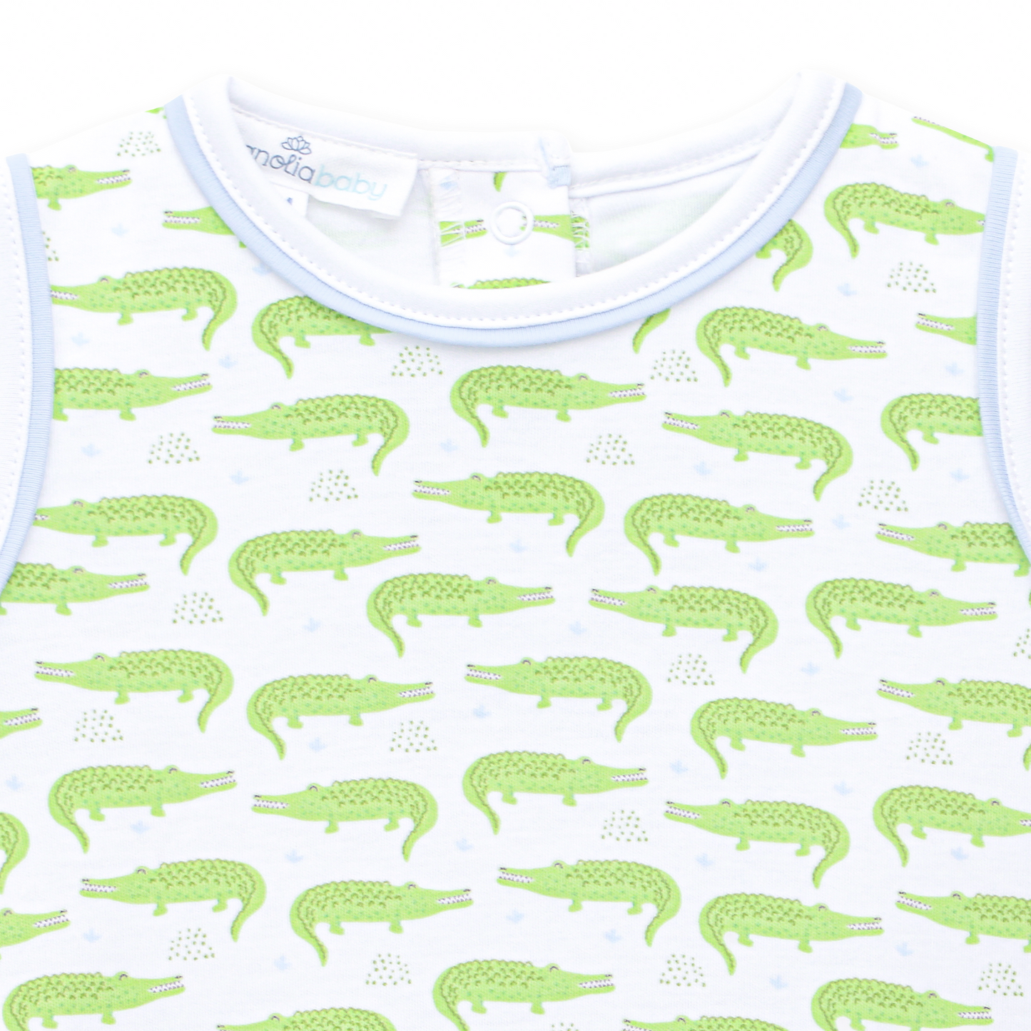 Bayou Baby Print Short Playsuit - Light Blue