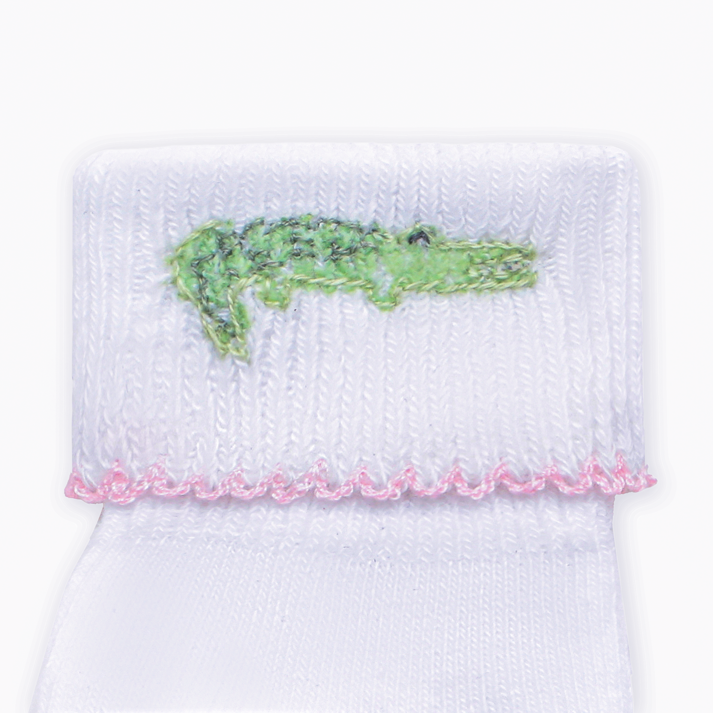 Bayou Baby Hand-Embroidered Socks - Pink