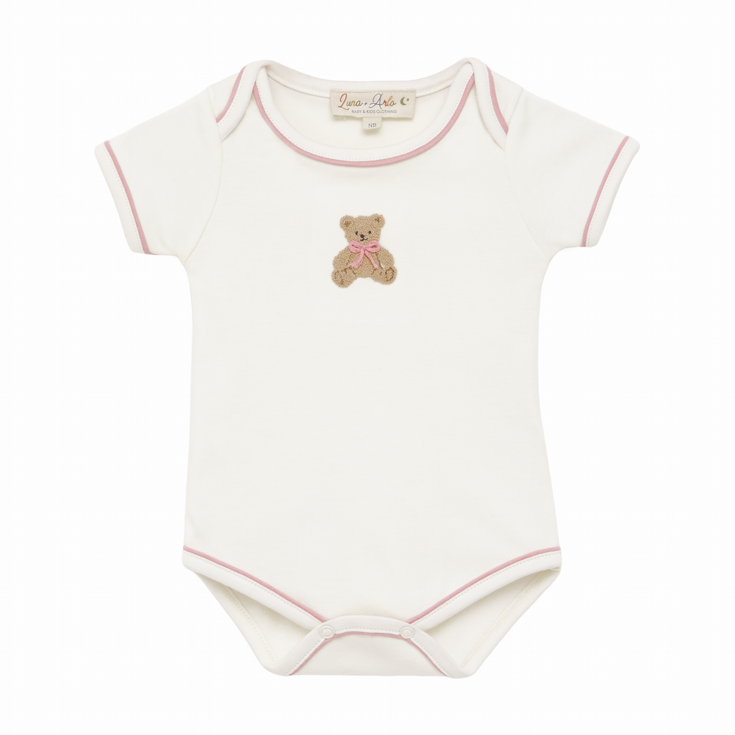 Bear Hugs Lap Bodysuit - Dusty Rose - Luna and Arlo Girl