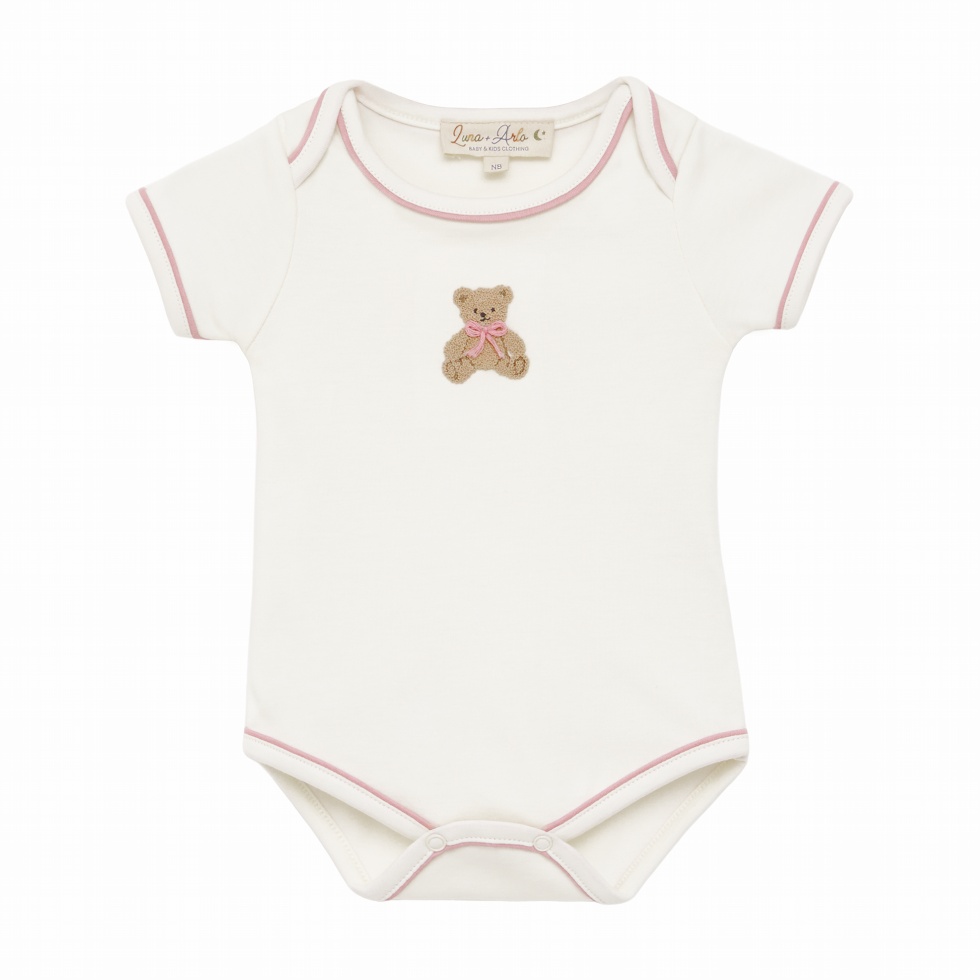 Bear Hugs Lap Bodysuit - Dusty Rose - Luna and Arlo Girl