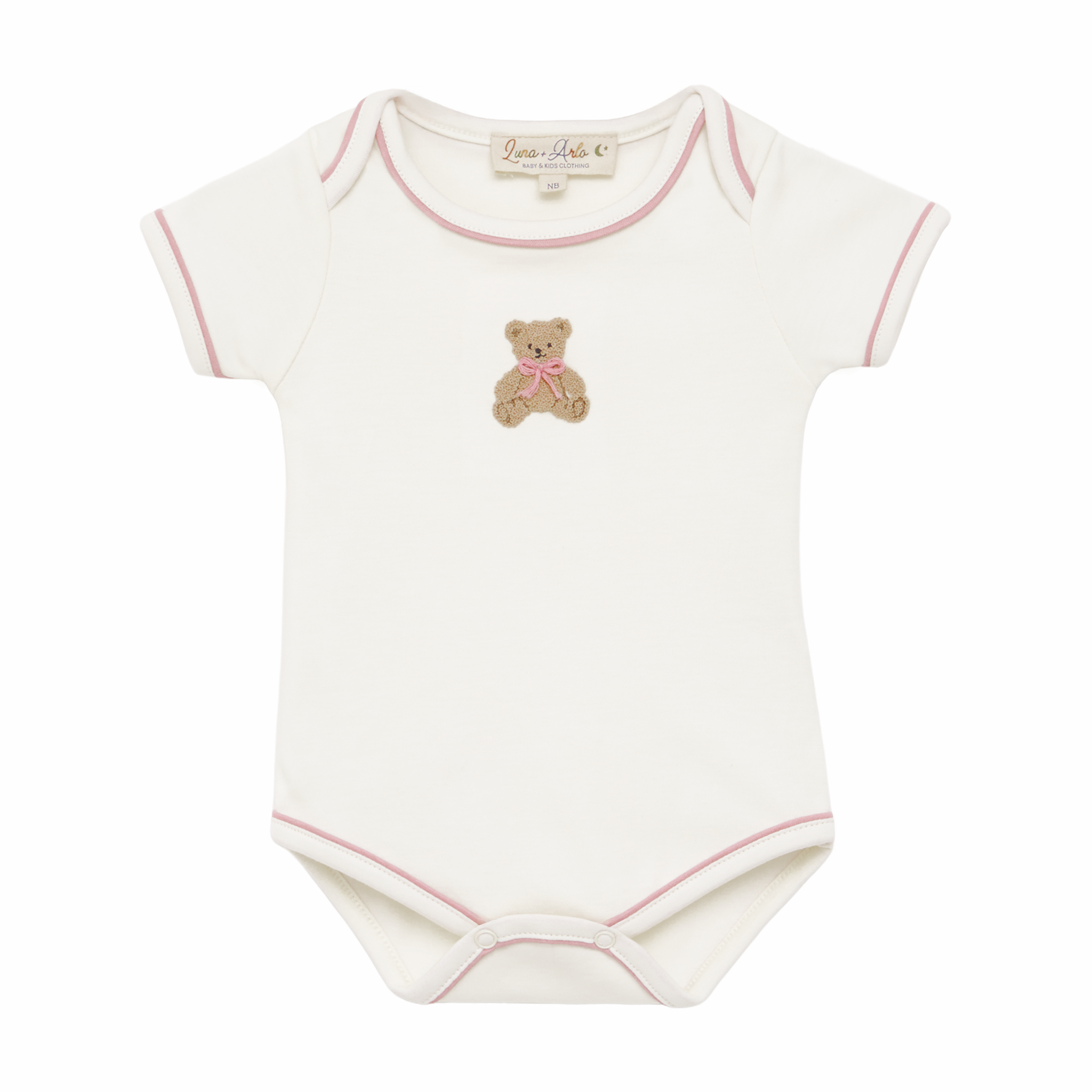 Bear Hugs Lap Bodysuit - Dusty Rose - Luna and Arlo Girl