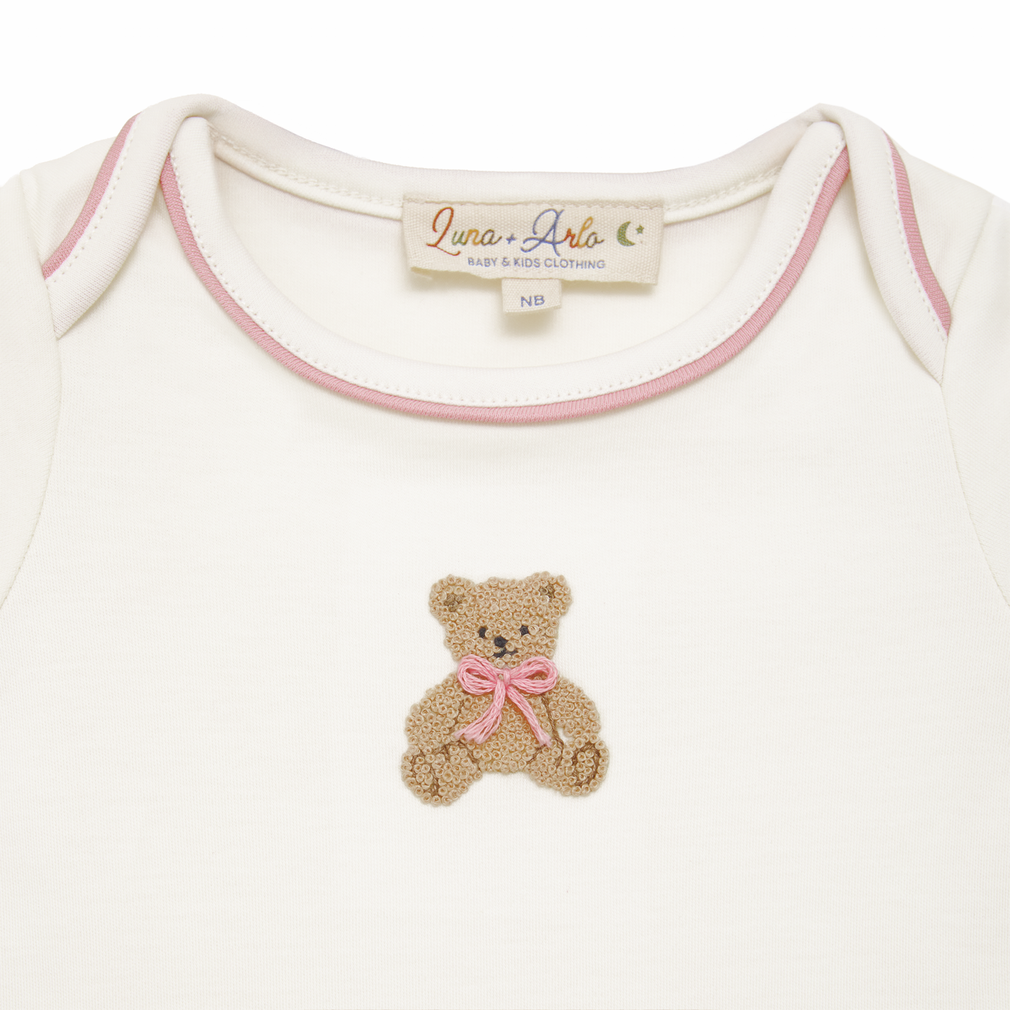 Bear Hugs Lap Bodysuit - Dusty Rose - Luna and Arlo Girl