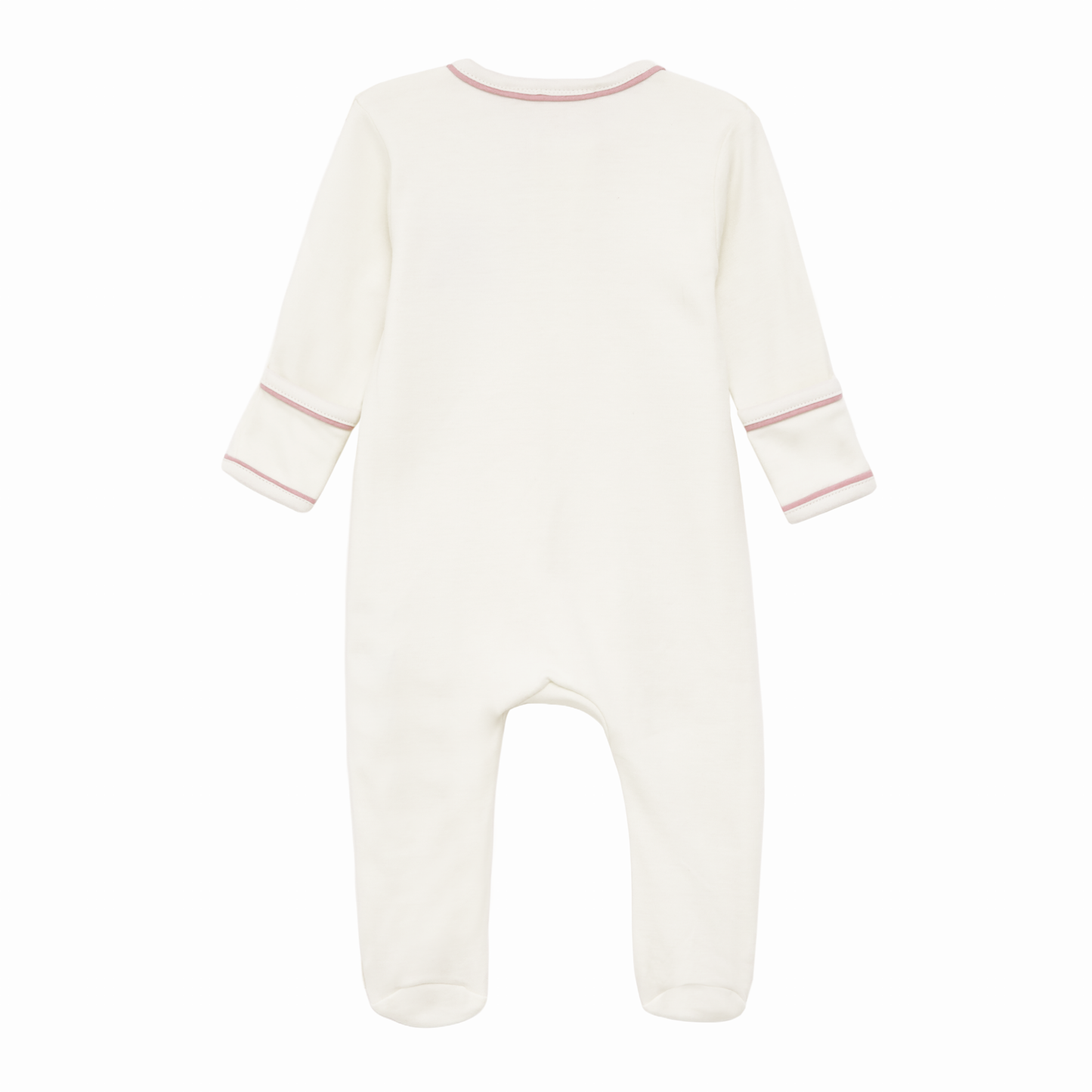 Bear Hugs Zip Footie - Dusty Rose - Luna and Arlo Girl
