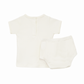 Bear Hugs Diaper Cover Set - Ivory - Luna and Arlo Unisex
