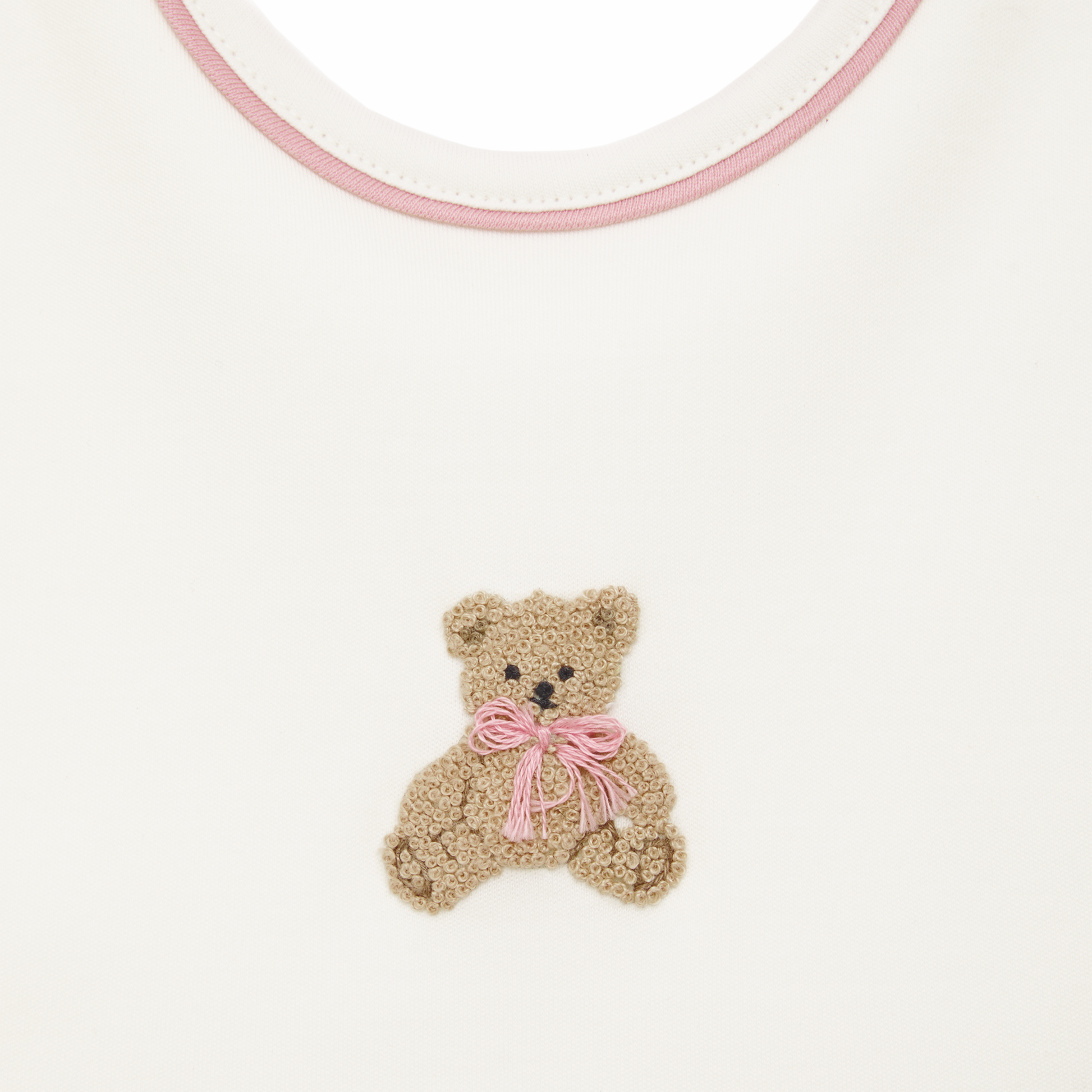 Bear Hugs Bib - Dusty Rose - Luna and Arlo Girl