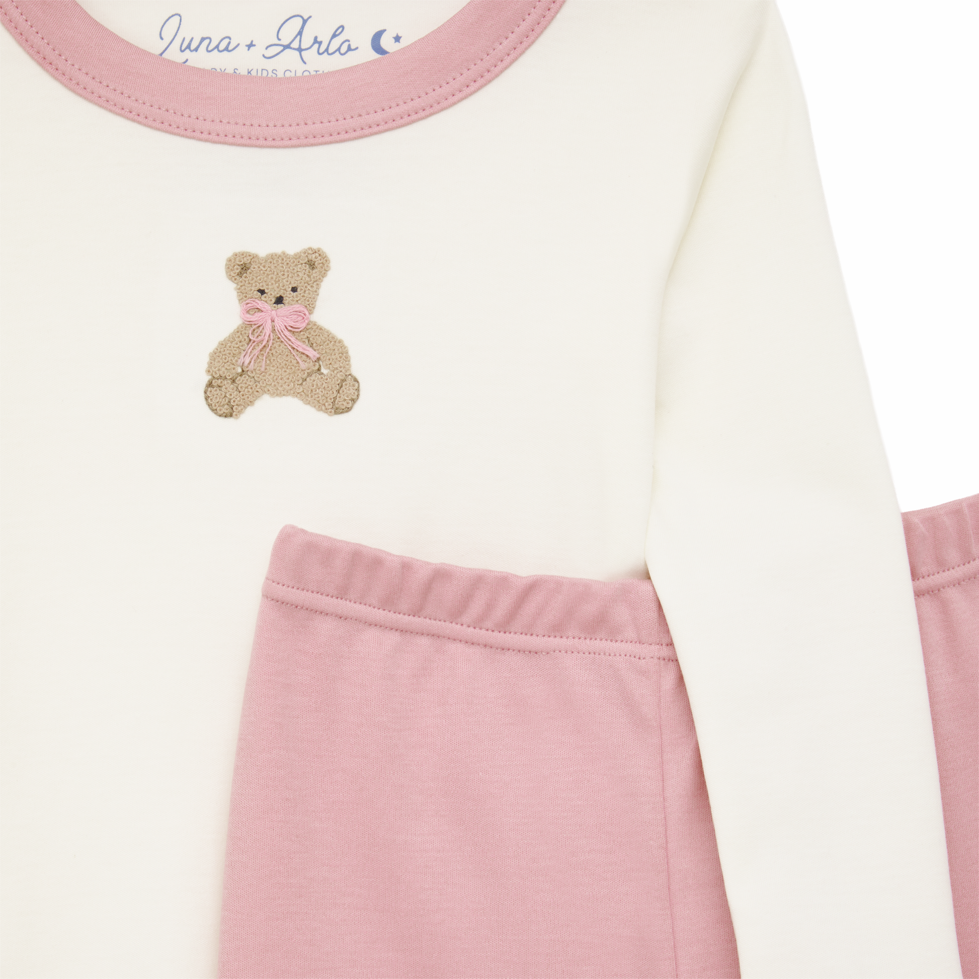 Bear Hugs Long Pajamas - Dusty Rose - Luna and Arlo Girl
