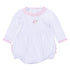 Santa Baby Embroidered Ruffle Long Sleeve Bubble - Pink - Magnolia Baby Girl
