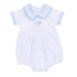 Santa Baby Collared Short Sleeve Bubble - Light Blue - Magnolia Baby Boy