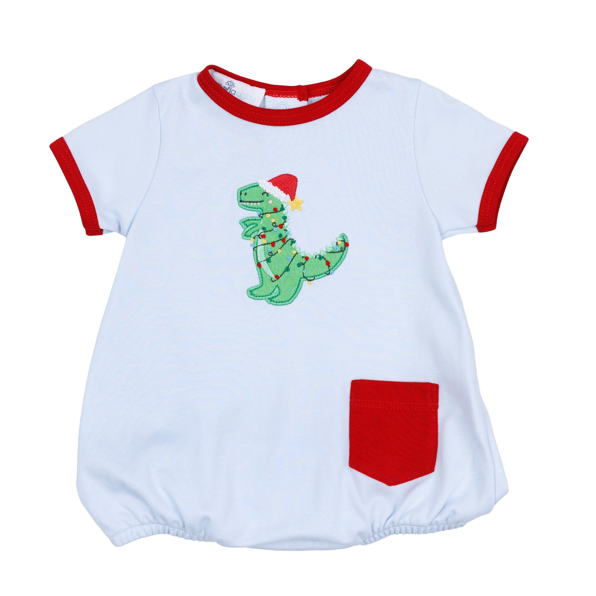 Merry Rexmas Combo Short Sleeve Bubble - Magnolia Baby Boy
