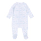 Holiday Toile Footie - Light Blue - Magnolia Baby Boy