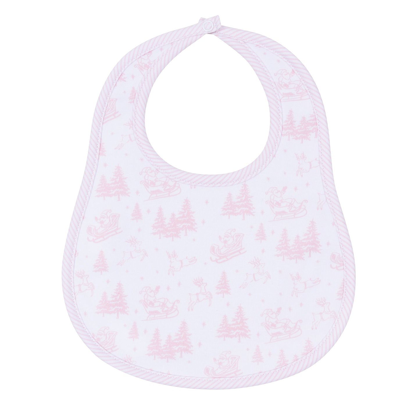 Holiday Toile Bib - Pink - Magnolia Baby Girl