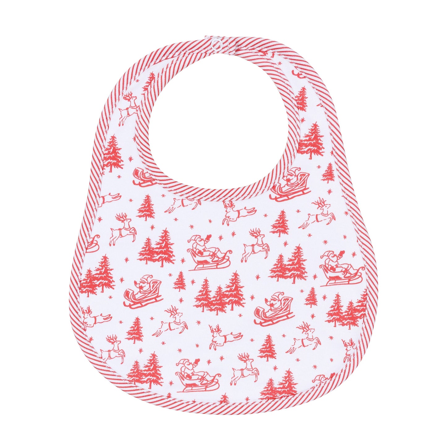 Holiday Toile Bib - Red - Magnolia Baby Unisex