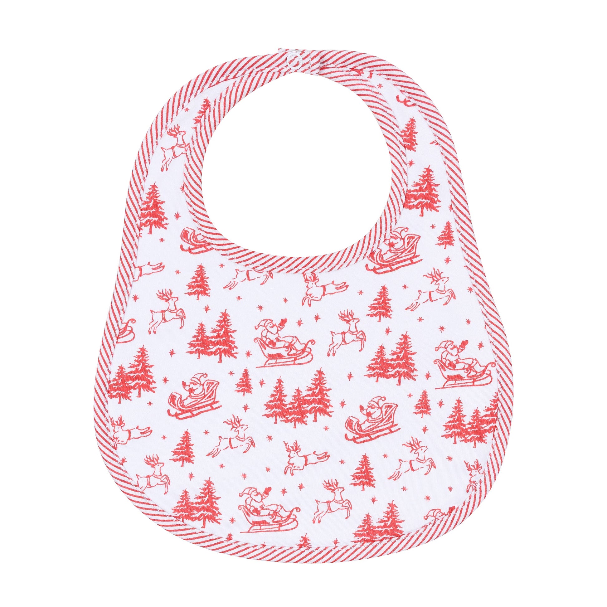 Holiday Toile Bib - Red - Magnolia Baby Unisex