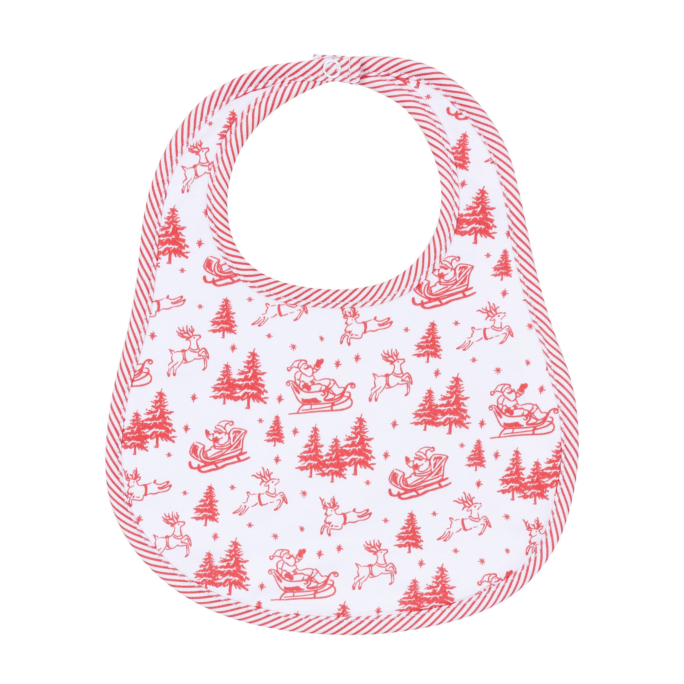 Holiday Toile Bib - Red - Magnolia Baby Unisex