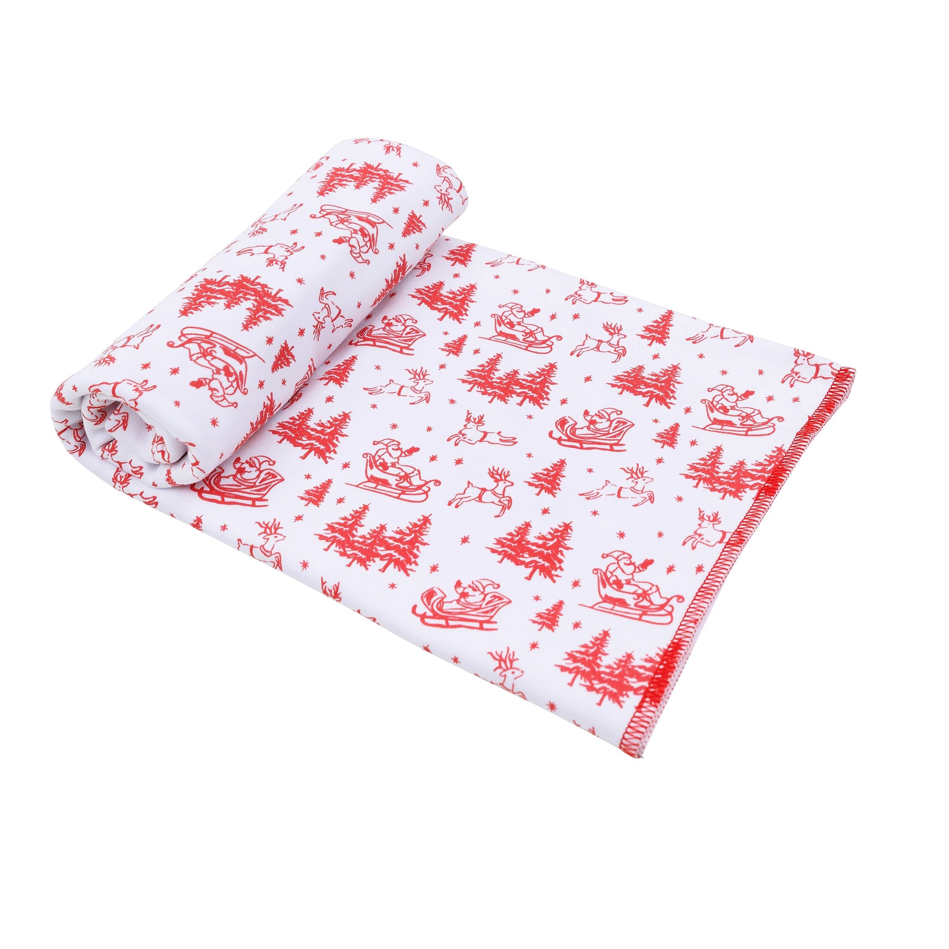 Holiday Toile Swaddle Blanket - Red - Magnolia Baby Unisex