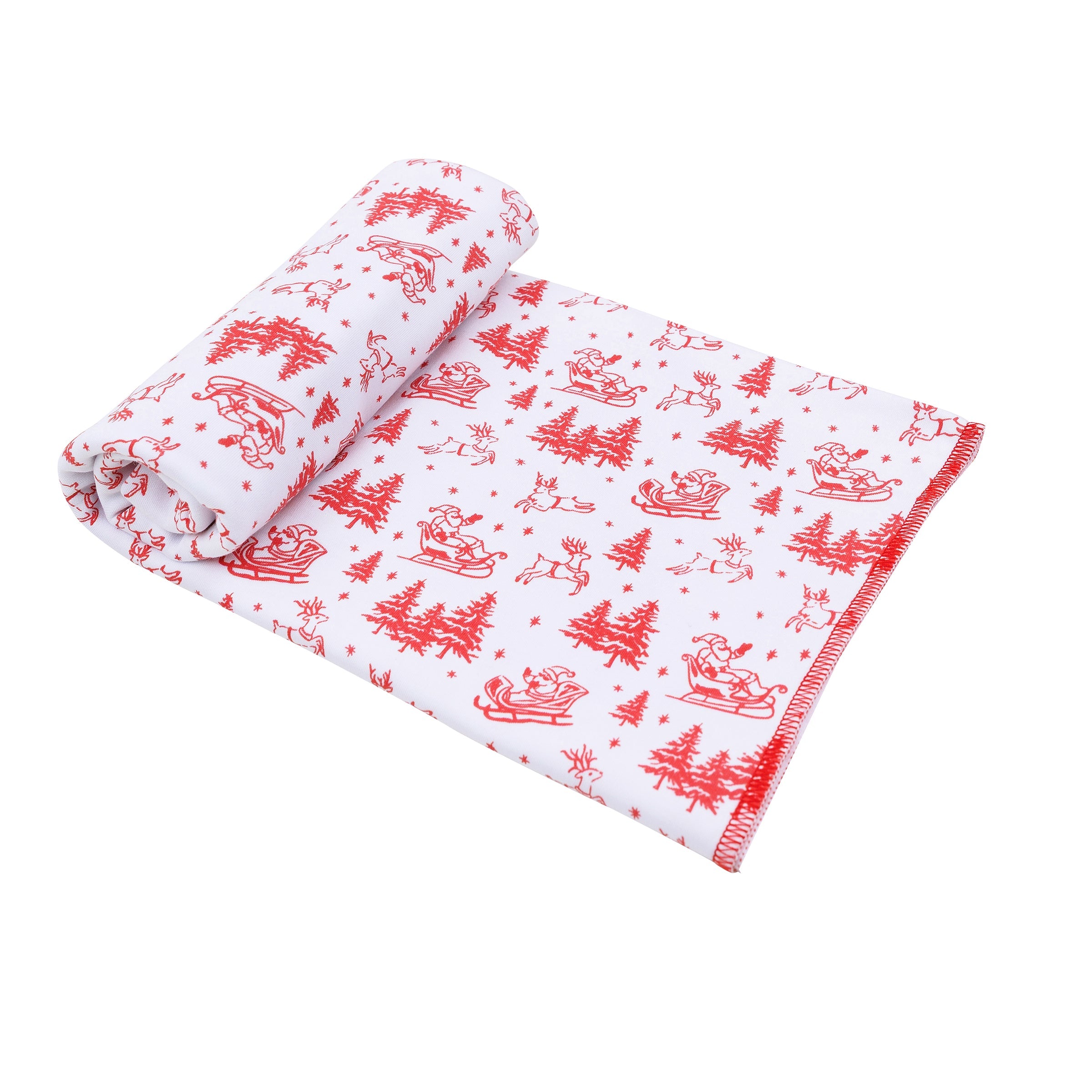 Holiday Toile Swaddle Blanket - Red - Magnolia Baby Unisex