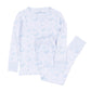 Holiday Toile Long Pajamas - Light Blue - Magnolia Baby Boy