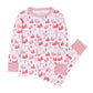 Holiday Toile Long Pajamas - Red - Magnolia Baby Unisex