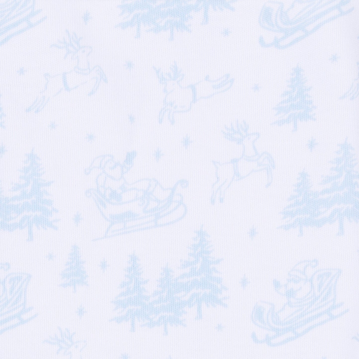 Holiday Toile Long Pajamas - Light Blue - Magnolia Baby Boy