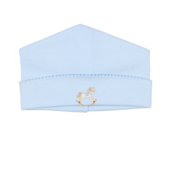 Hobby Horse Embroidered Hat - Blue