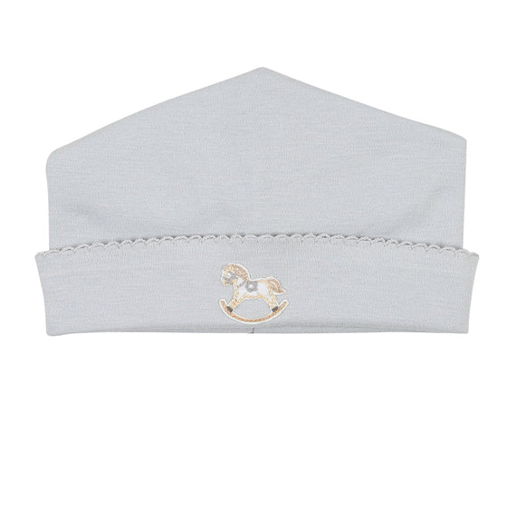 Hobby Horse Embroidered Hat - Silver