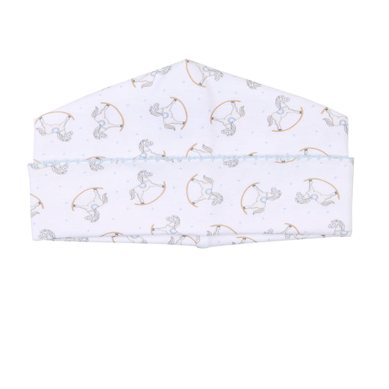 Hobby Horse Print Hat - Blue