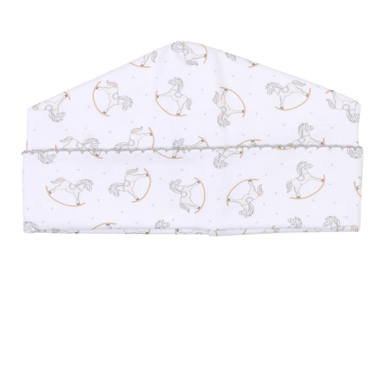 Hobby Horse Print Hat - Silver