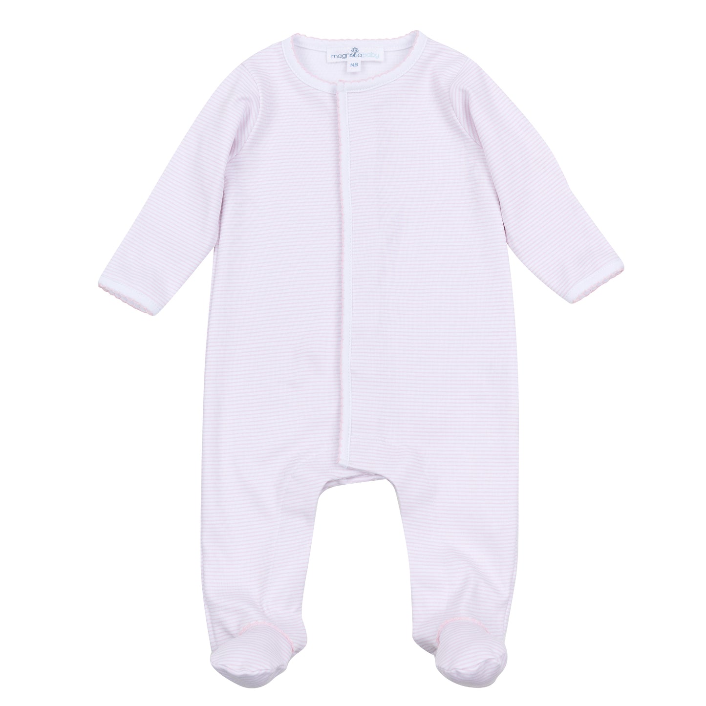 Mini Stripes Footie - Pink