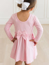 Long Sleeve Twirl Dress - Pink