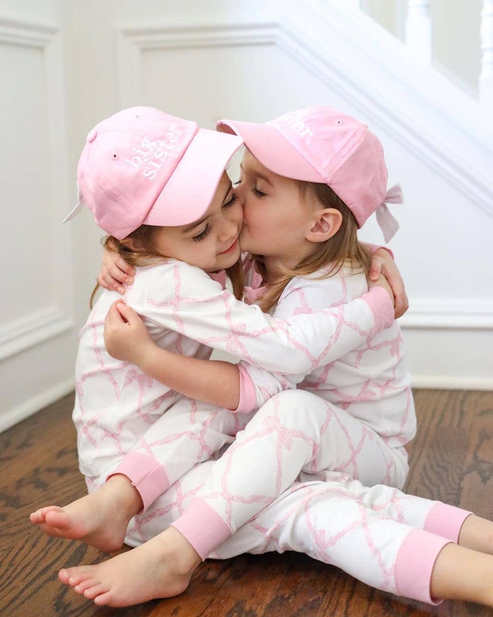 Big Sister Baseball Hat with Bow