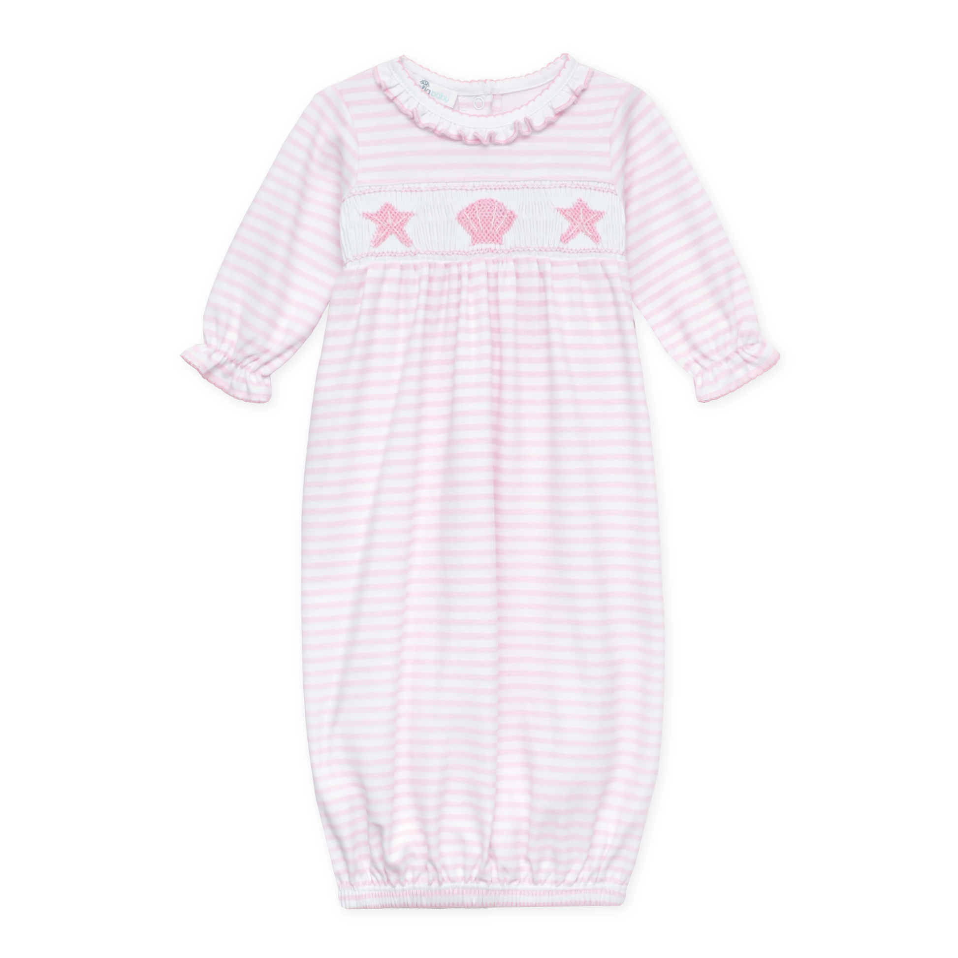 Coastal Treasures Smocked Gown - Pink - Magnolia Baby Girl