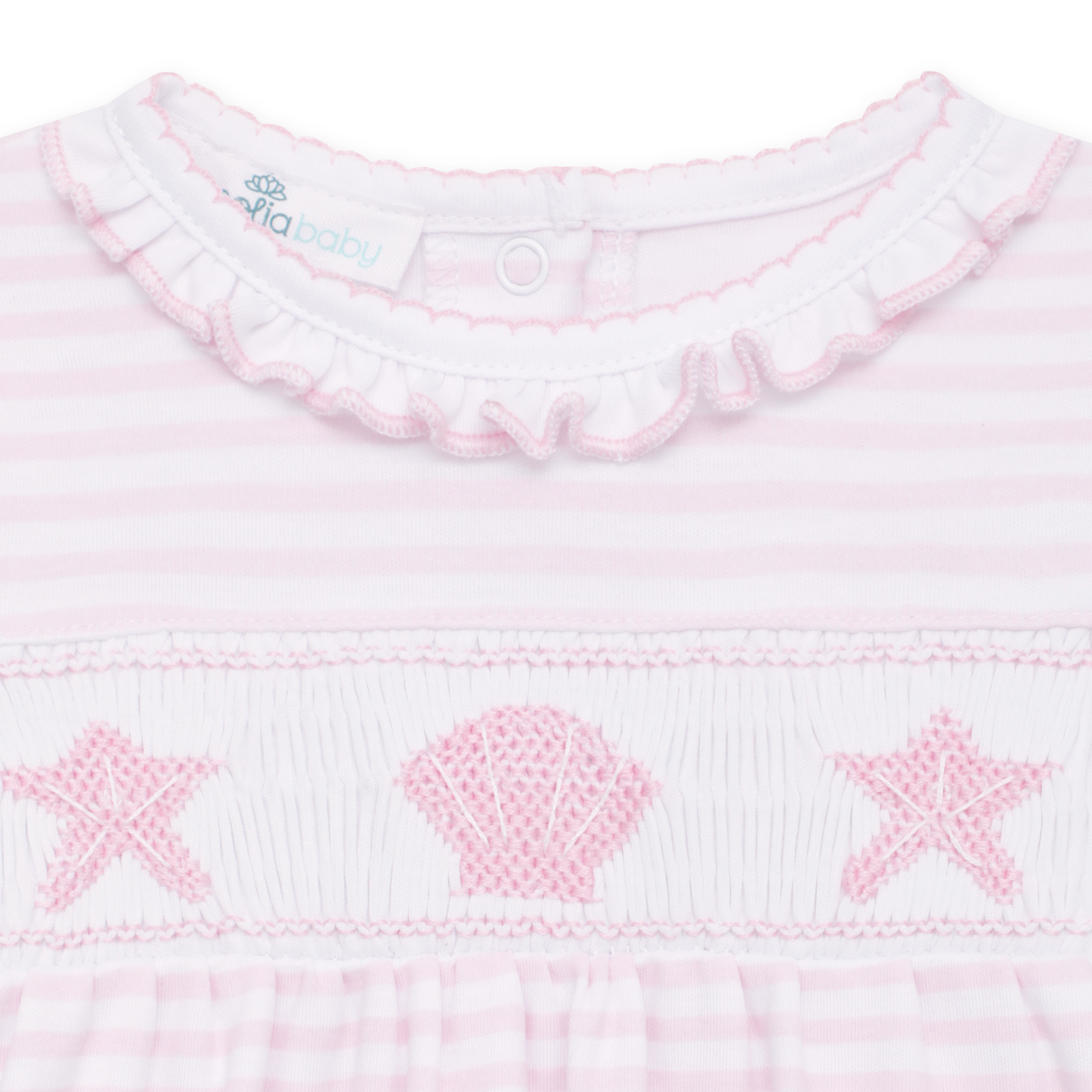 Coastal Treasures Smocked Gown - Pink - Magnolia Baby Girl