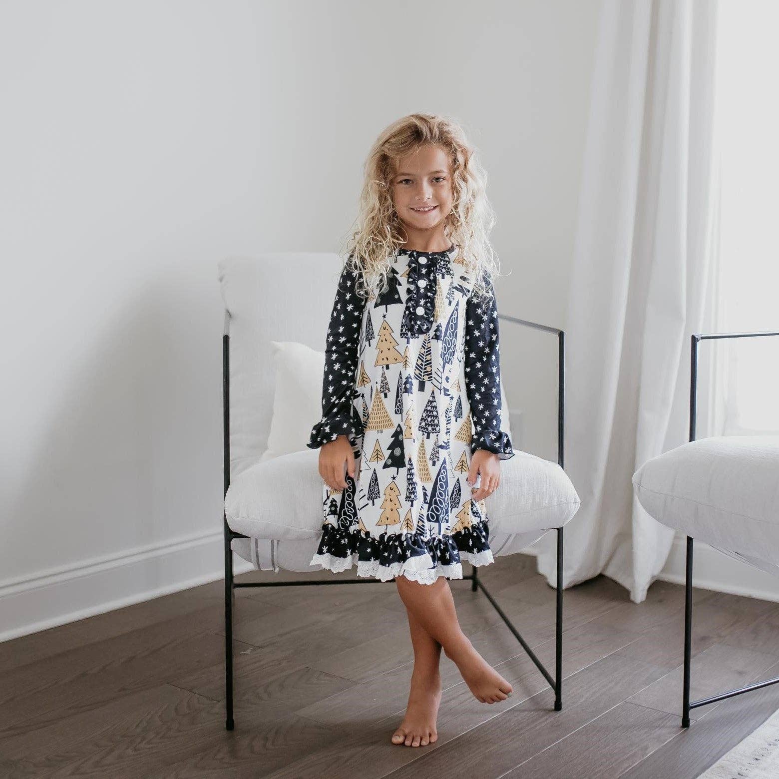 Gold Tree Christmas Lounge Gown