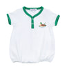 Majestic Mallard Green Embroidered Front Snap Short Sleeve Bubble