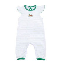  Majestic Mallard Green Embroidered Flutters Playsuit