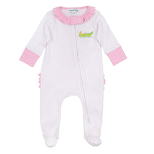  Bayou Babies Applique Zip Footie - Pink