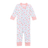 Summer Peaches Zip Pajamas