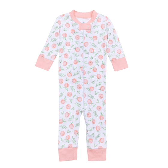 Summer Peaches Zip Pajamas