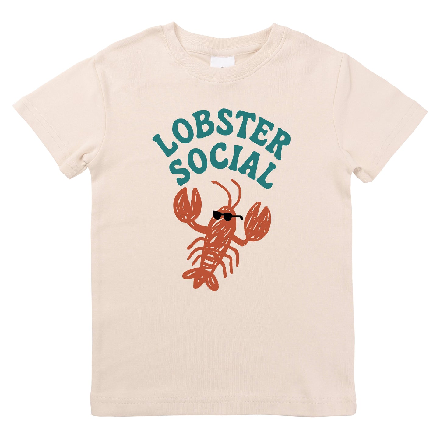 Retro Hamptons Lobster T-Shirt - Beige