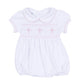Forever Blessed Smocked Bubble - White Pink - Magnolia Baby Girl